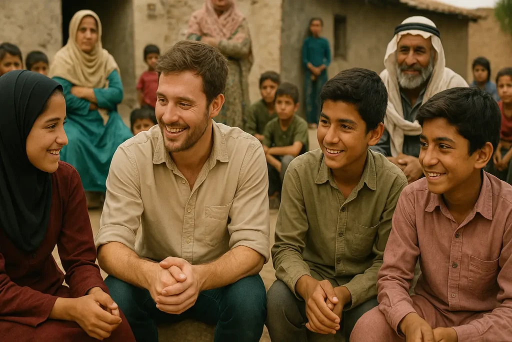 An Anti-Terror Outreach Team engaging with local youth and families in India.